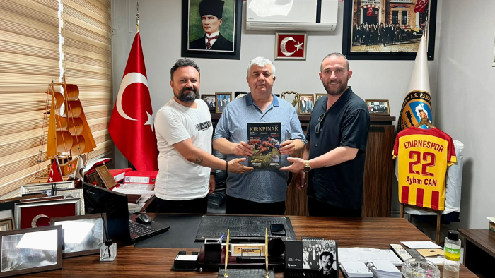 KIRKPINAR DERGİSİ BAŞKAN CAN’IN ELLERİNDE